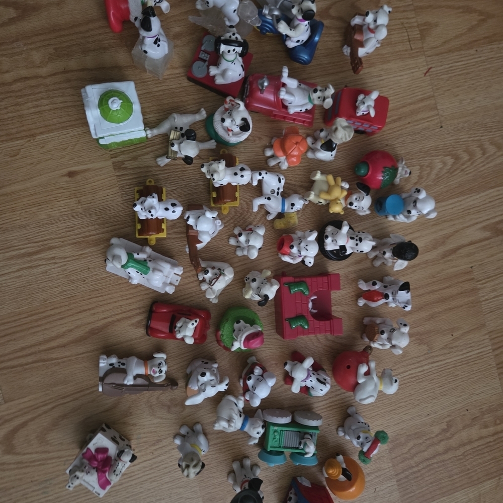 Dalmatian Puppy Toy Lot - White with Black Spots